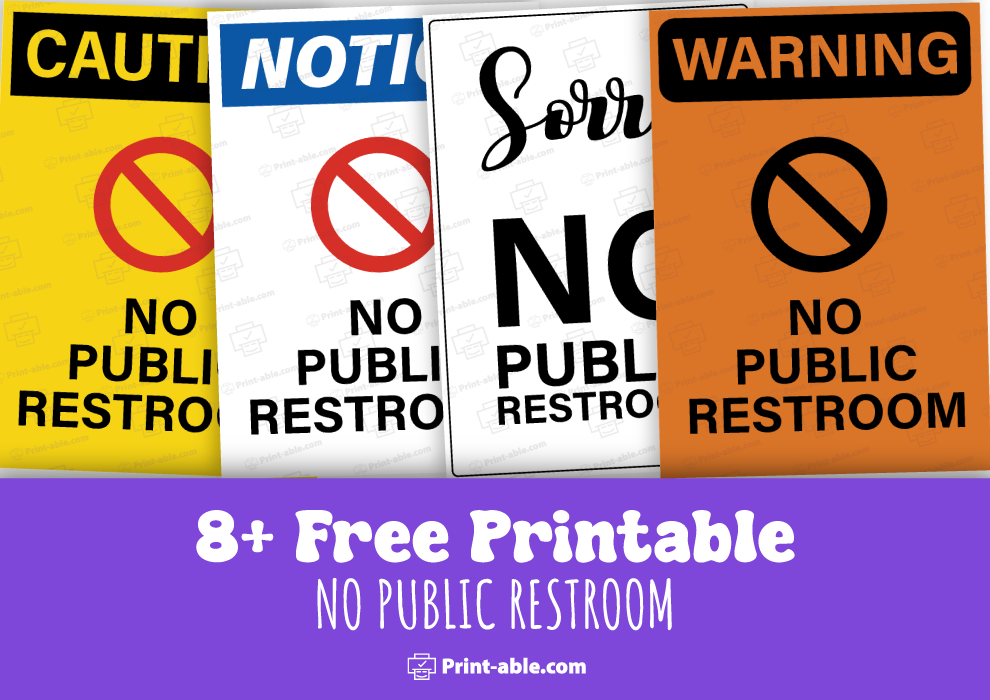 no public restroom sign free download