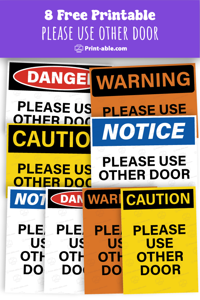 please use other door-sign printable free download