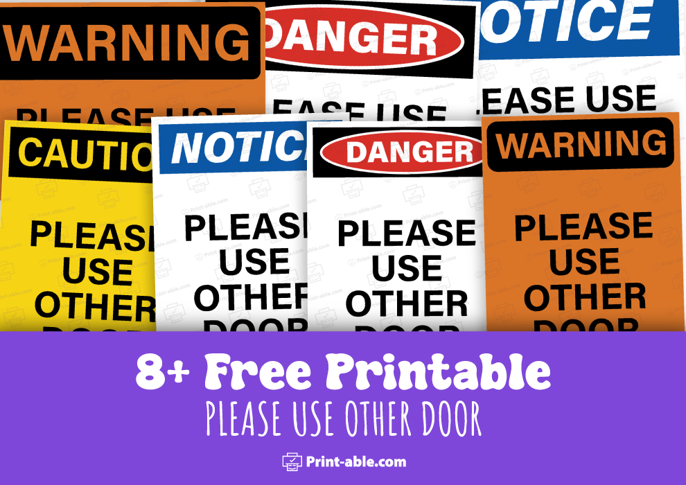 please use other door-sign printable free download