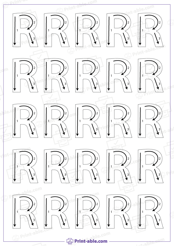 Letter R Printable Worksheet Free Download