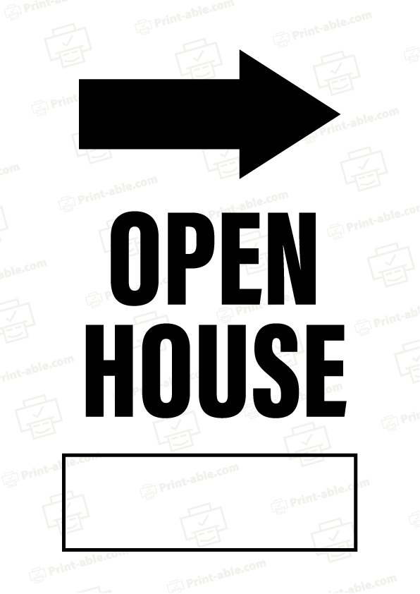 Open House Sign Printable Free Download