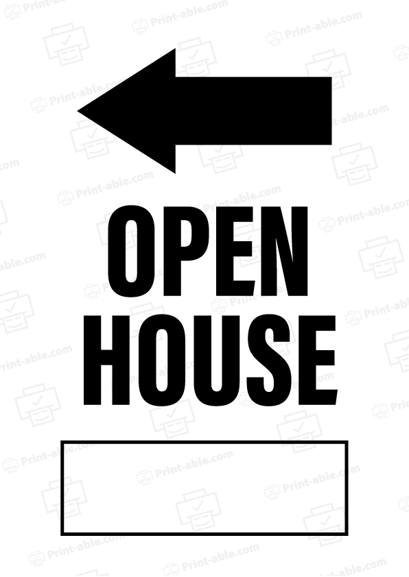 Open House Sign Printable Free Download