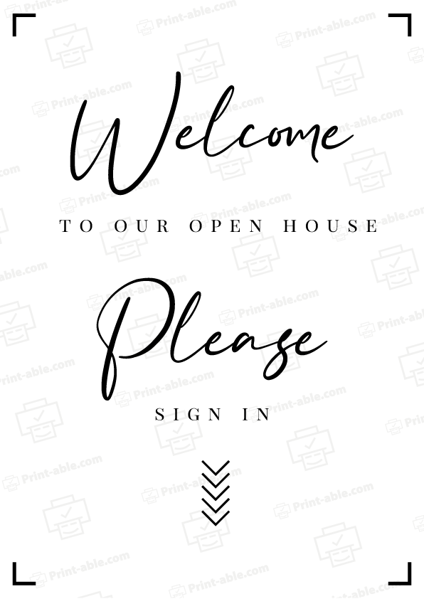 Open House Sign Printable Free Download