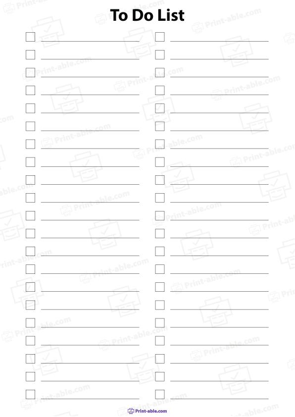 To Do List Printable Free Download