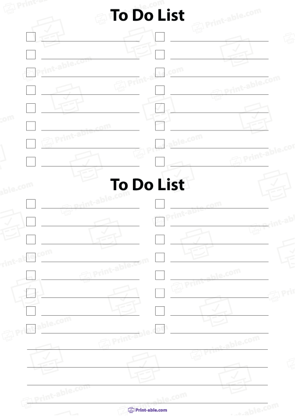 To Do List Printable Free Download