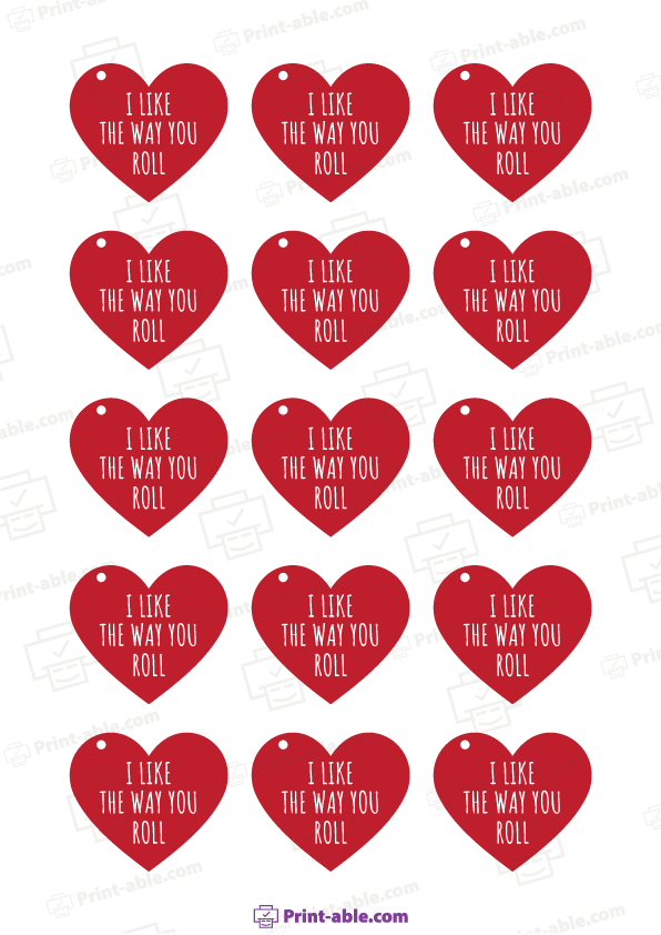 Valentine's Tag Printable Printable Free Download