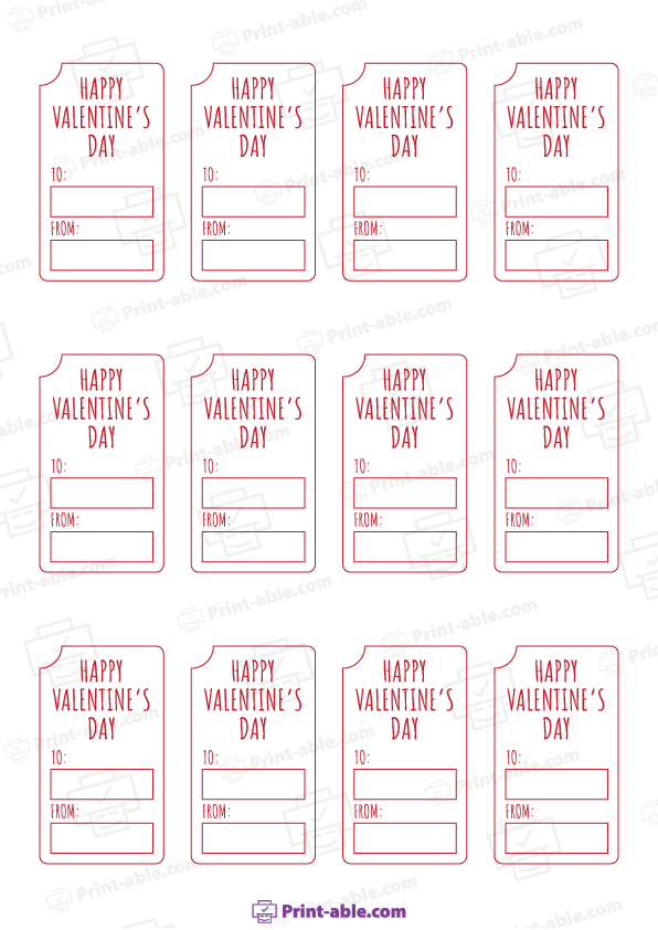 Valentine's Tag Printable 3906