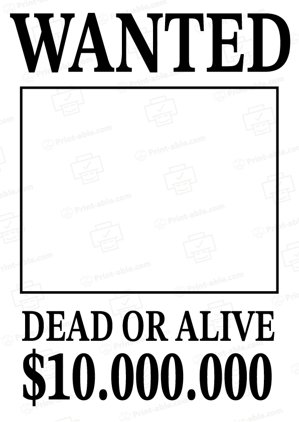 Wanted Sign Printable Free Download