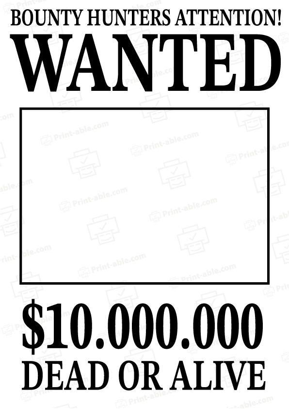 Wanted Sign Printable Free Download