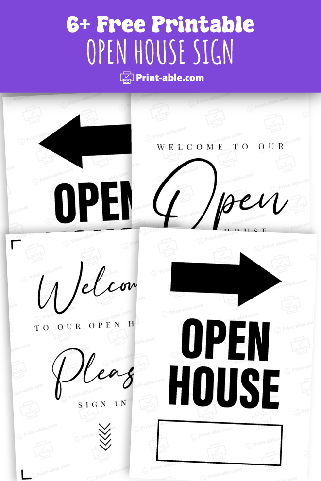 open house sign printable free download