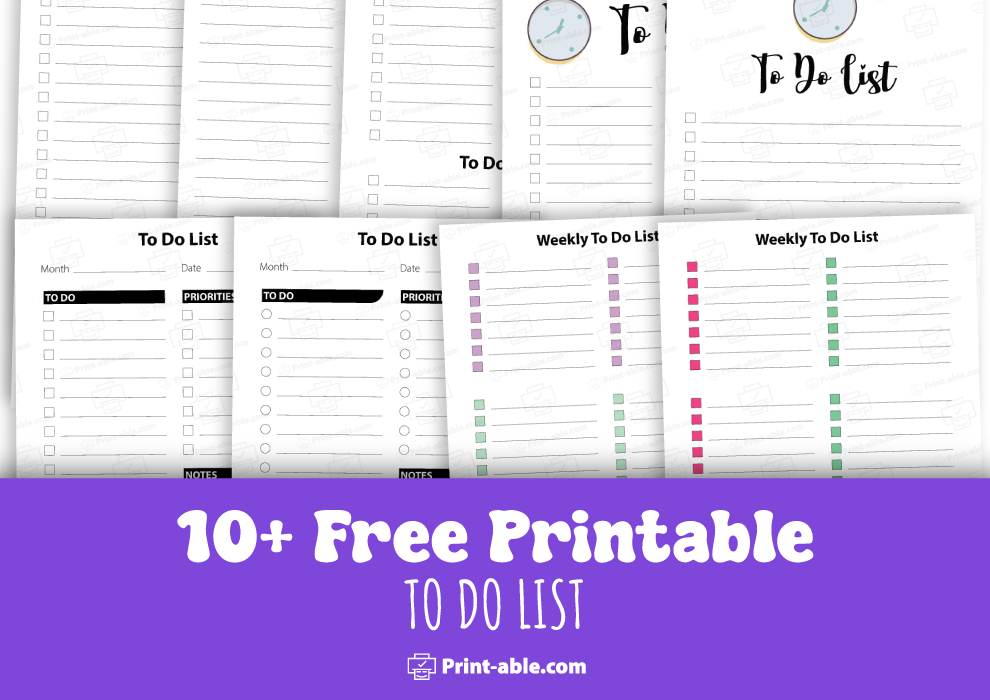 to do list printable free download