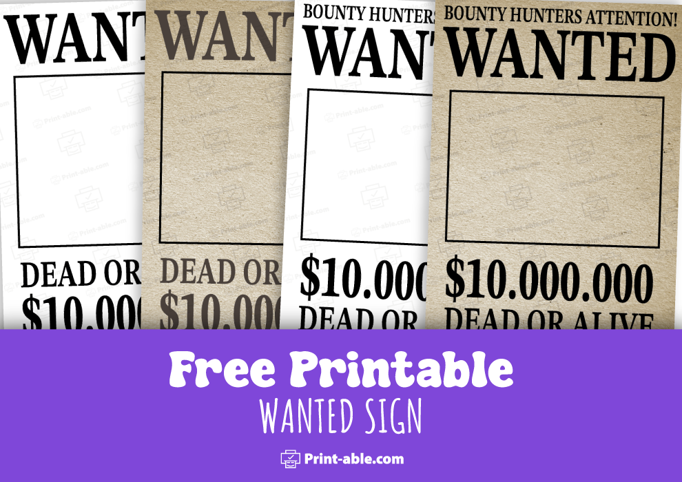 wanted sign printable free download