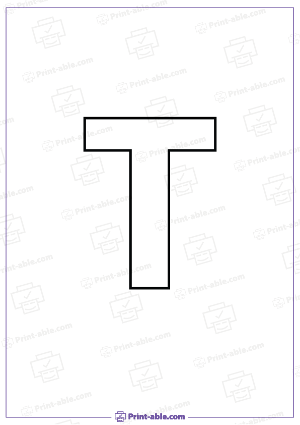 Letter T Printable Worksheet Free Download