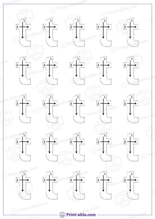 Letter T Printable Worksheet Free Download