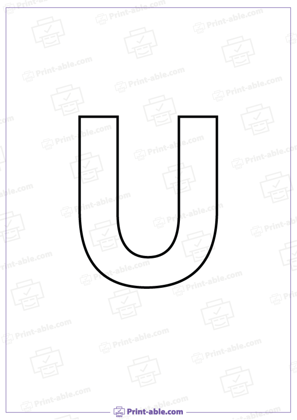 Letter U Printable Free Download