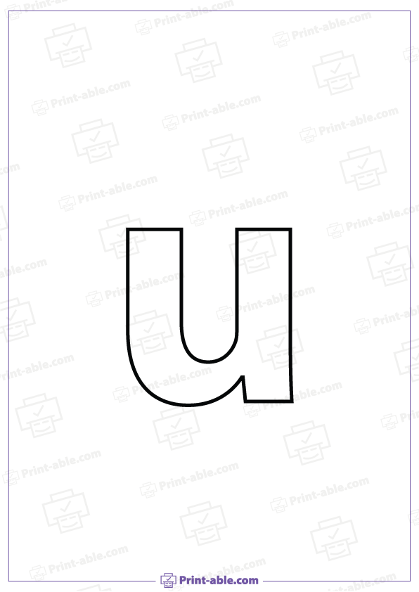 Letter U Printable Free Download