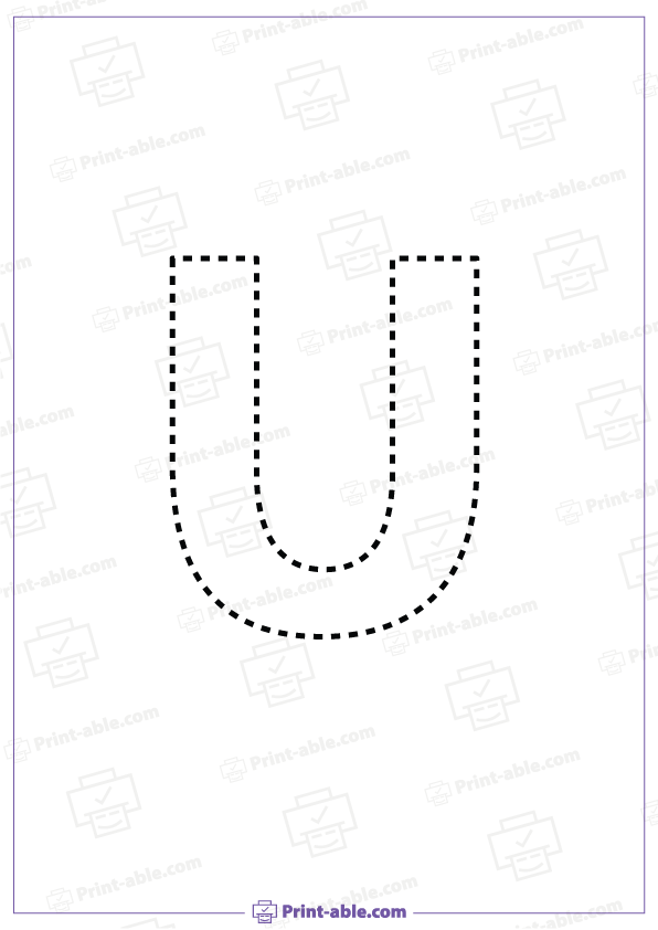 Letter U Printable Free Download