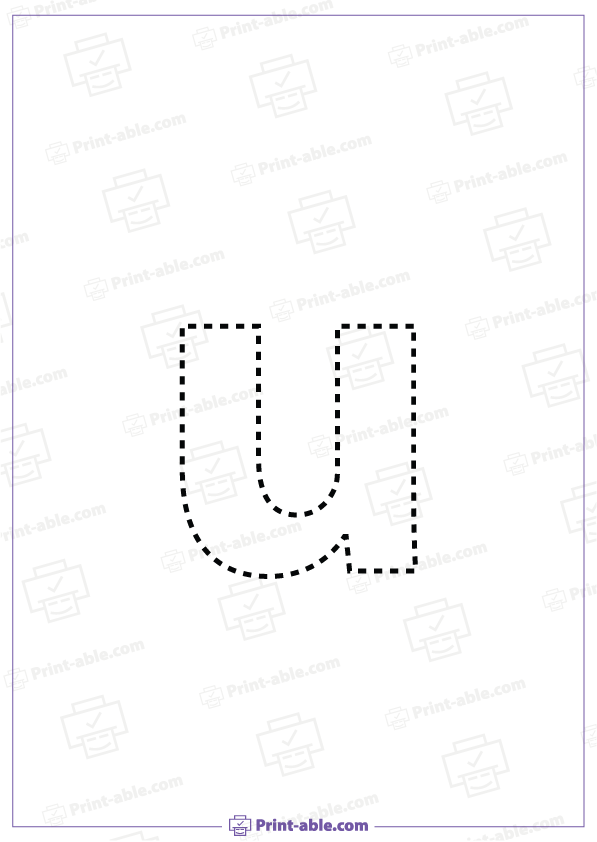 Letter U Printable Free Download