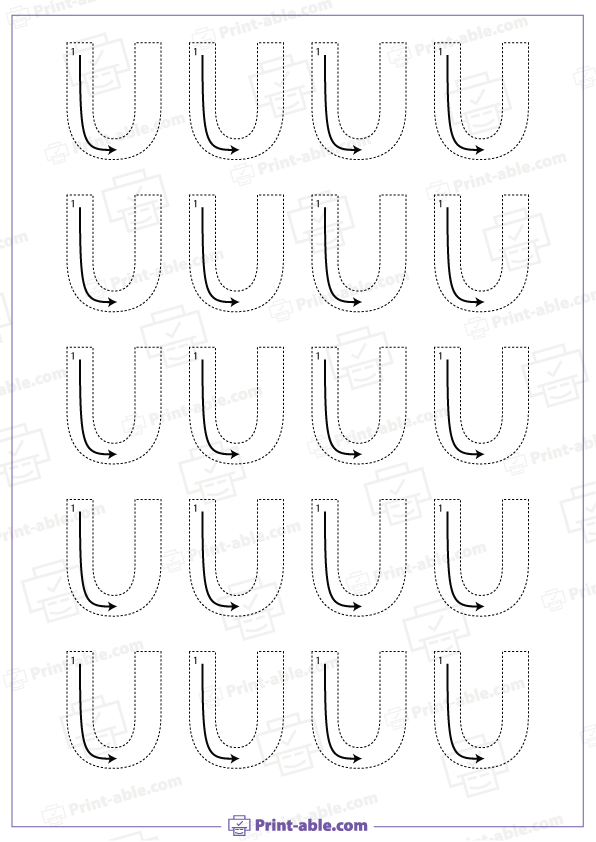 Letter U Printable Free Download