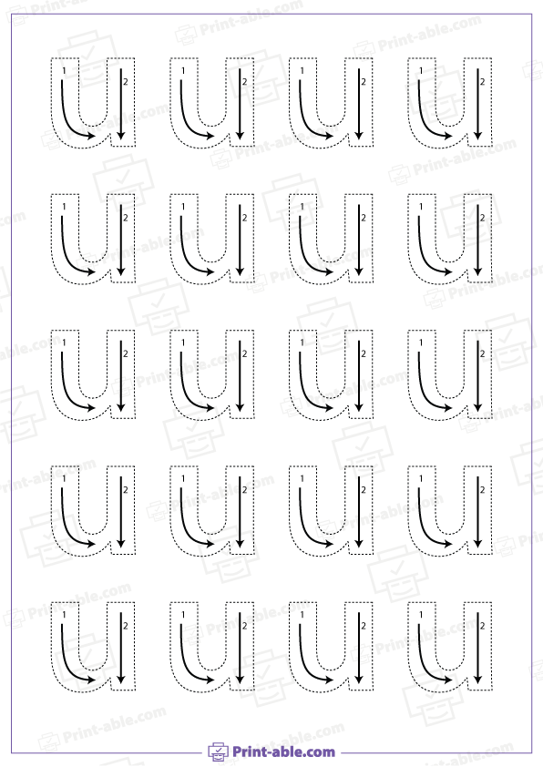 Letter U Printable Free Download