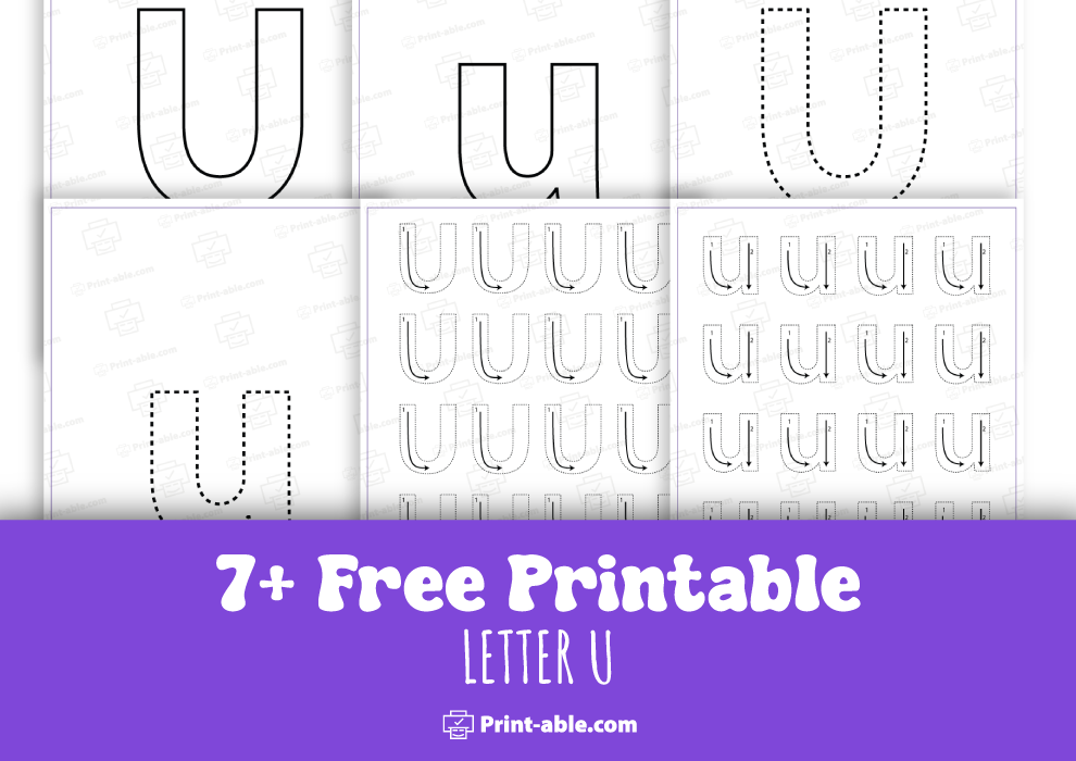 letter u printable free download