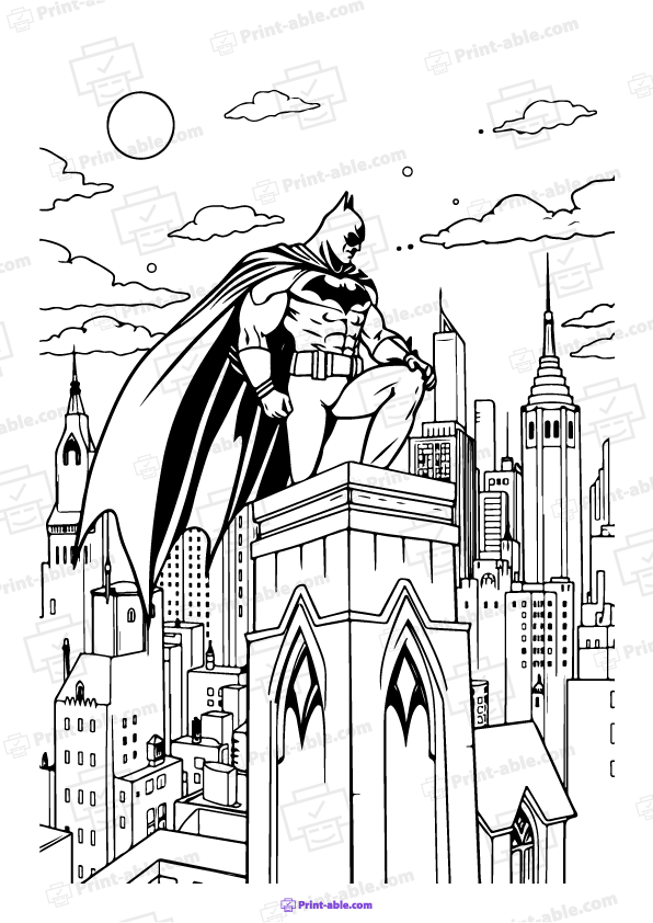 Batman Coloring Page Free Download