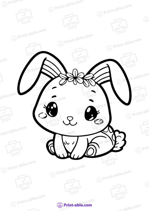 Bunny Coloring Page Free Download