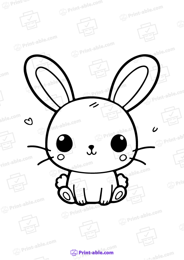 Bunny Coloring Page Free Download