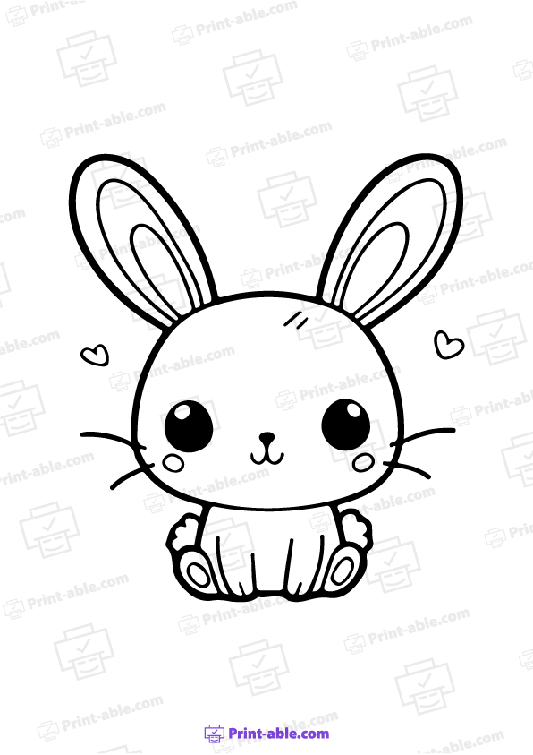 Bunny Coloring Page Free Download