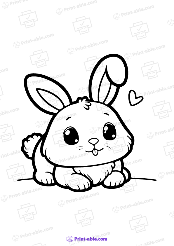 Bunny Coloring Page Free Download