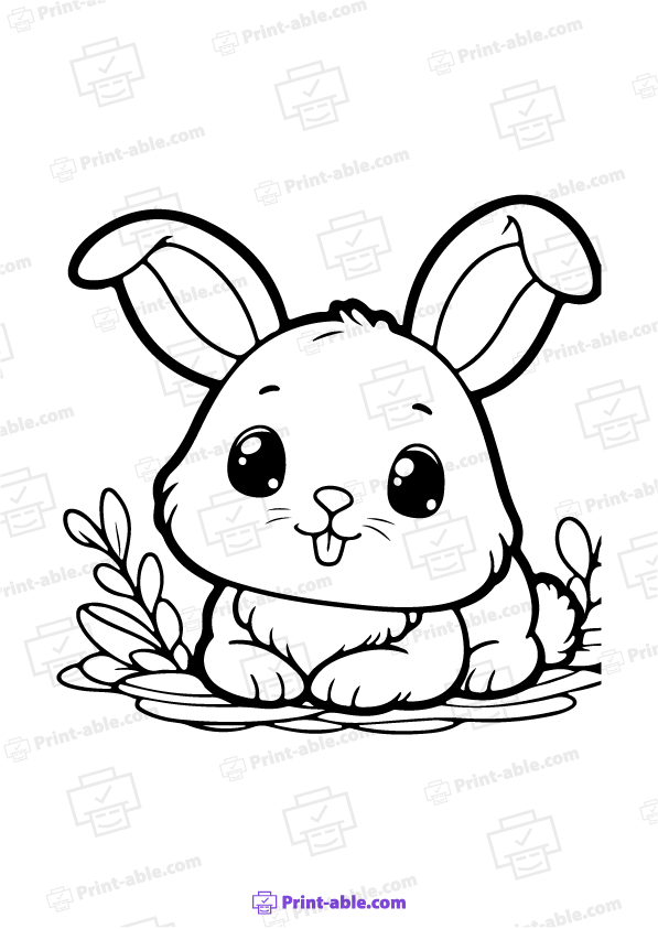 Bunny Coloring Page