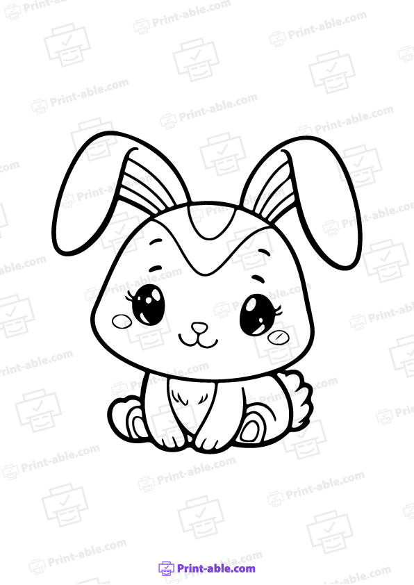 Bunny Coloring Page Free Download