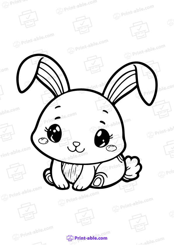 Bunny Coloring Page Free Download