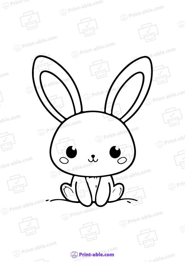 Bunny Coloring Page Free Download