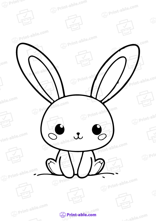 Bunny Coloring Page Free Download