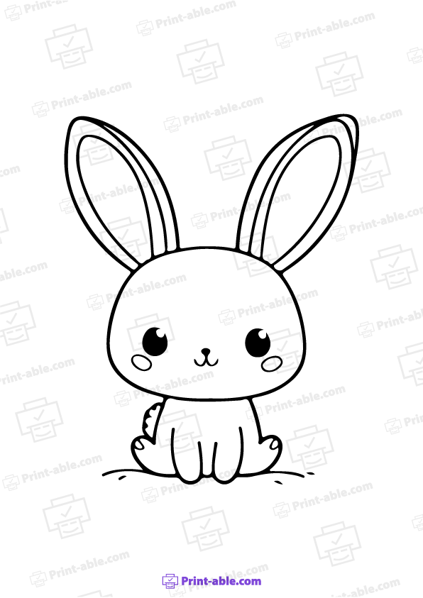 Bunny Coloring Page Free Download