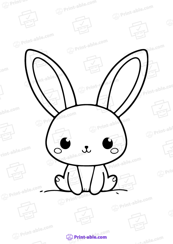 Bunny Coloring Page Free Download