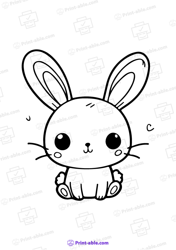 Bunny Coloring Page Free Download