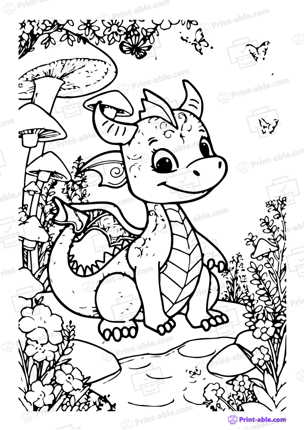 Dragon Coloring Page