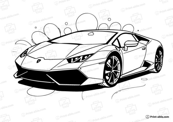 Lamborghini Coloring Page