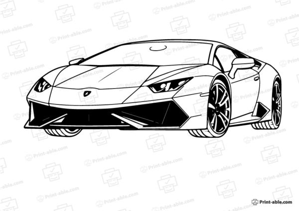 Lamborghini Coloring Page