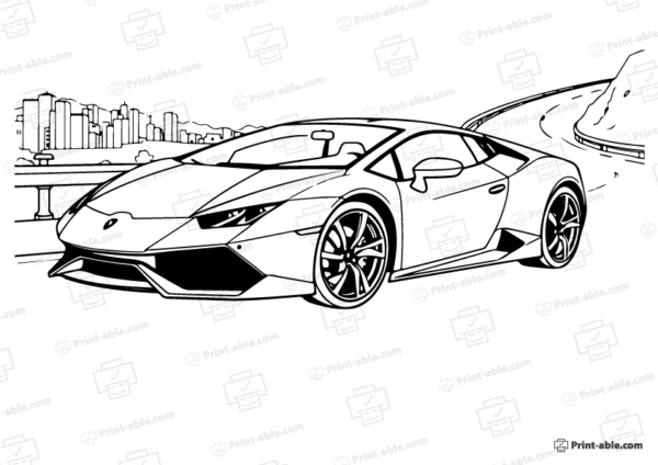 Lamborghini Coloring Page