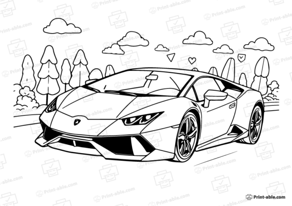 Lamborghini Coloring Page