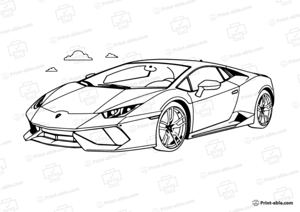 Lamborghini Coloring Page