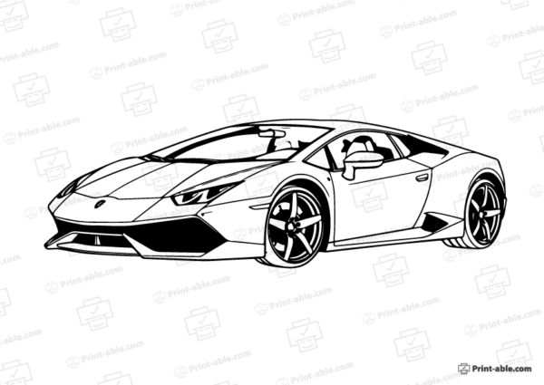 Lamborghini Coloring Page