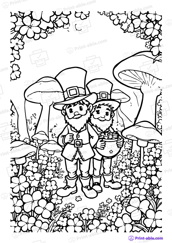 Leprechaun Coloring Page