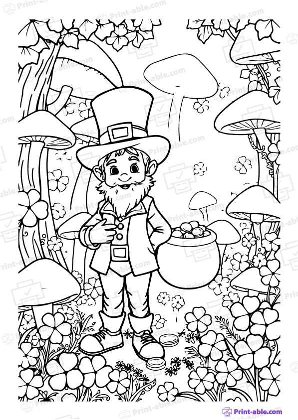 Leprechaun Coloring Page