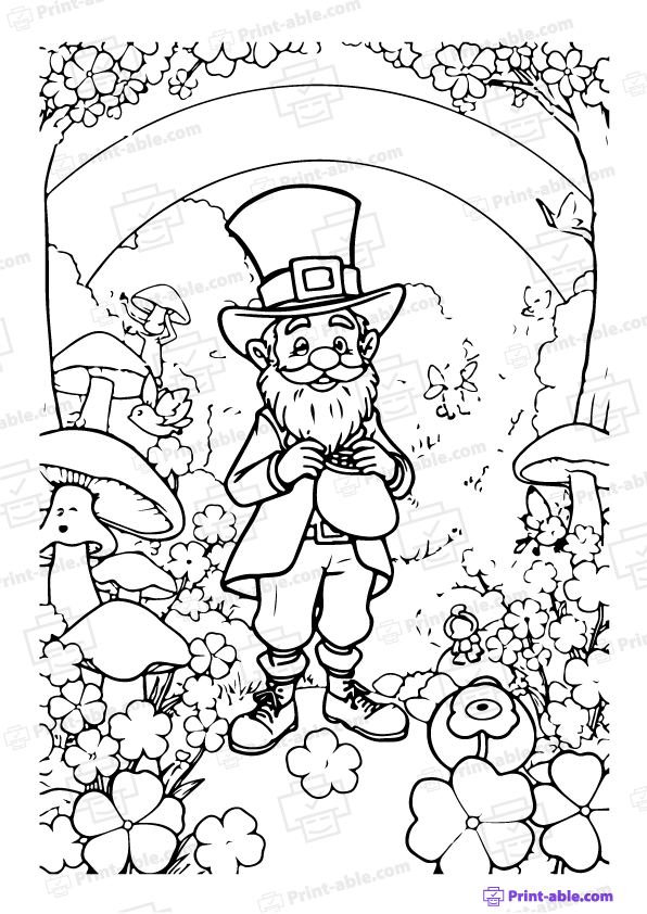 Leprechaun Coloring Page