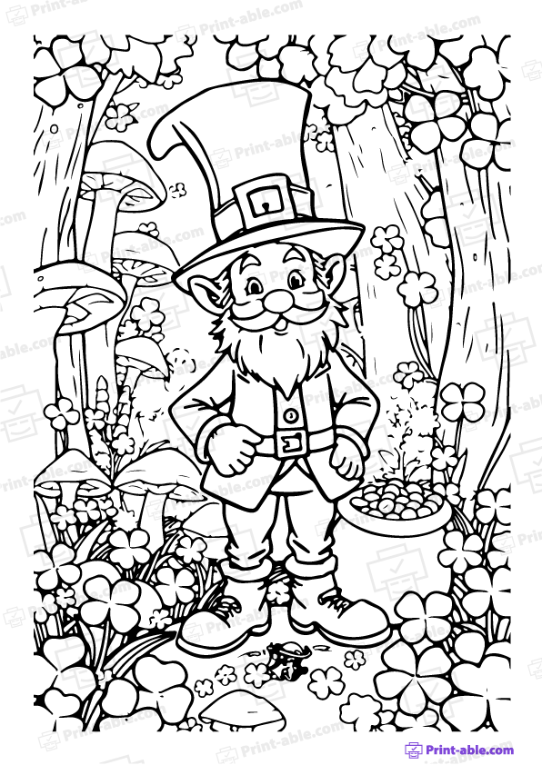 Leprechaun Coloring Page