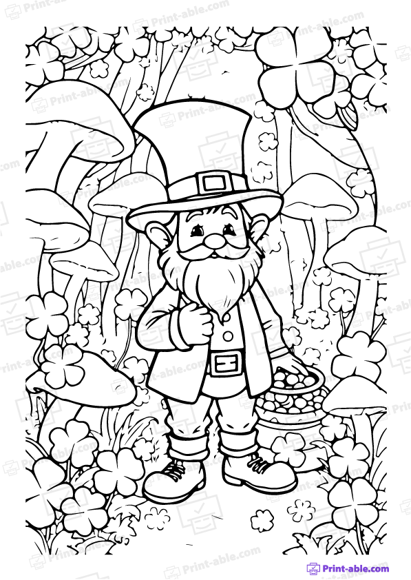 Leprechaun Coloring Page